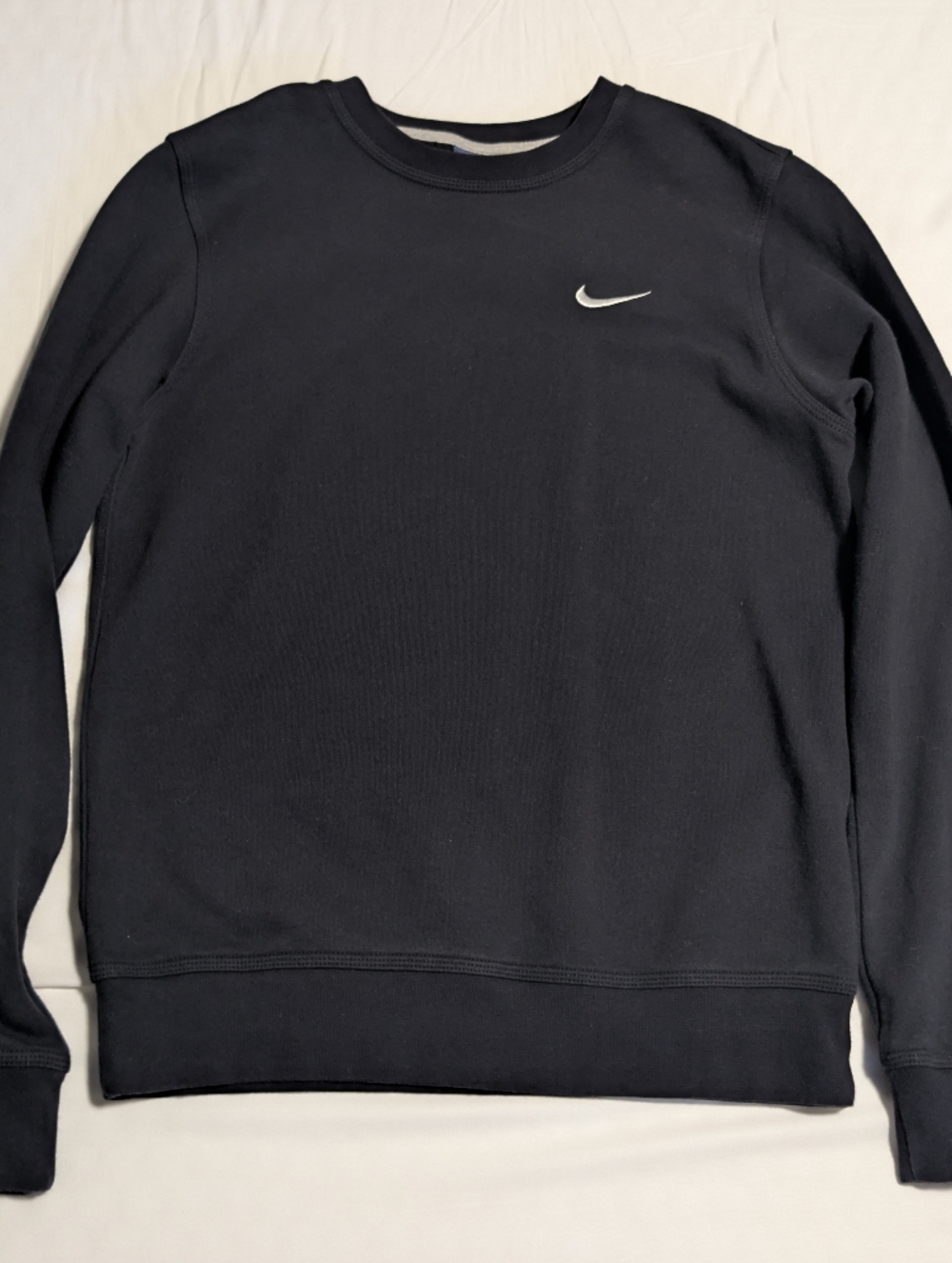 Nike Black Crewneck Sweatshirt with White Swoosh Logo